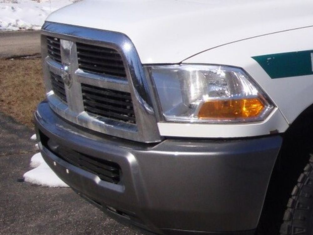 A pickup truck at the Trailhead Auto & Truck Repair service bay